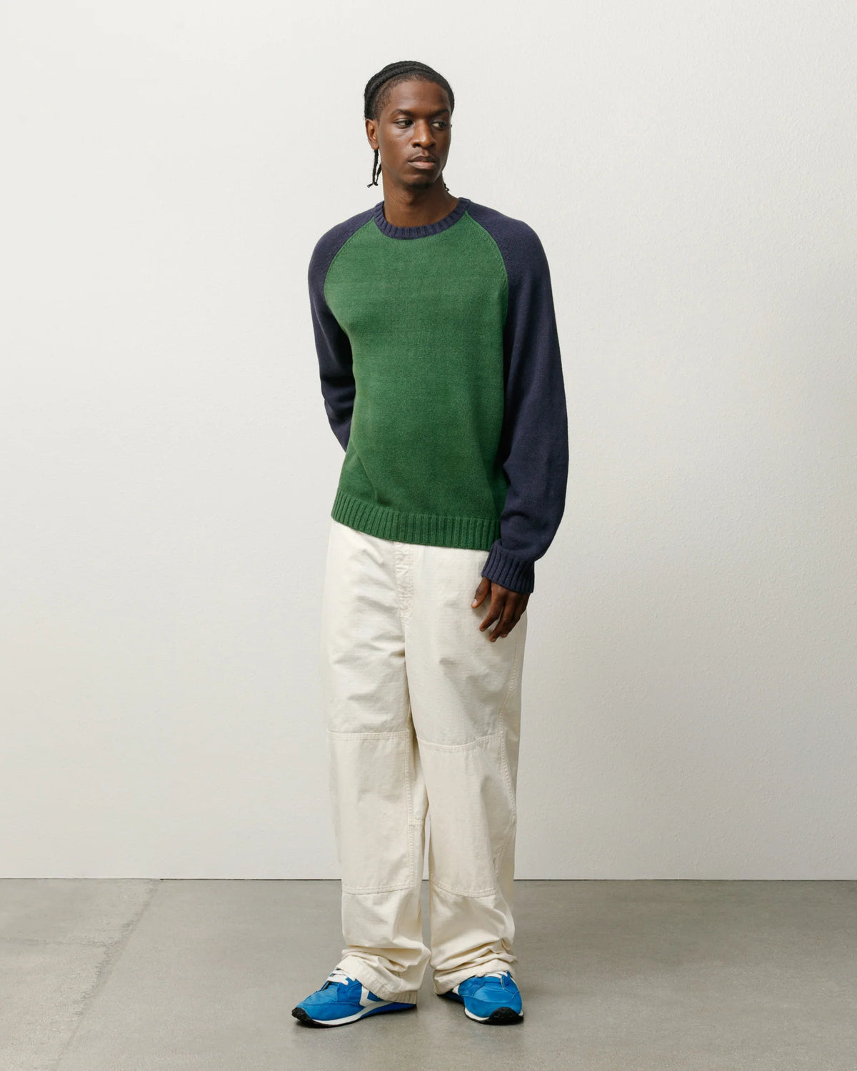 Colorblocked Raglan Knit Crew | Loading Store