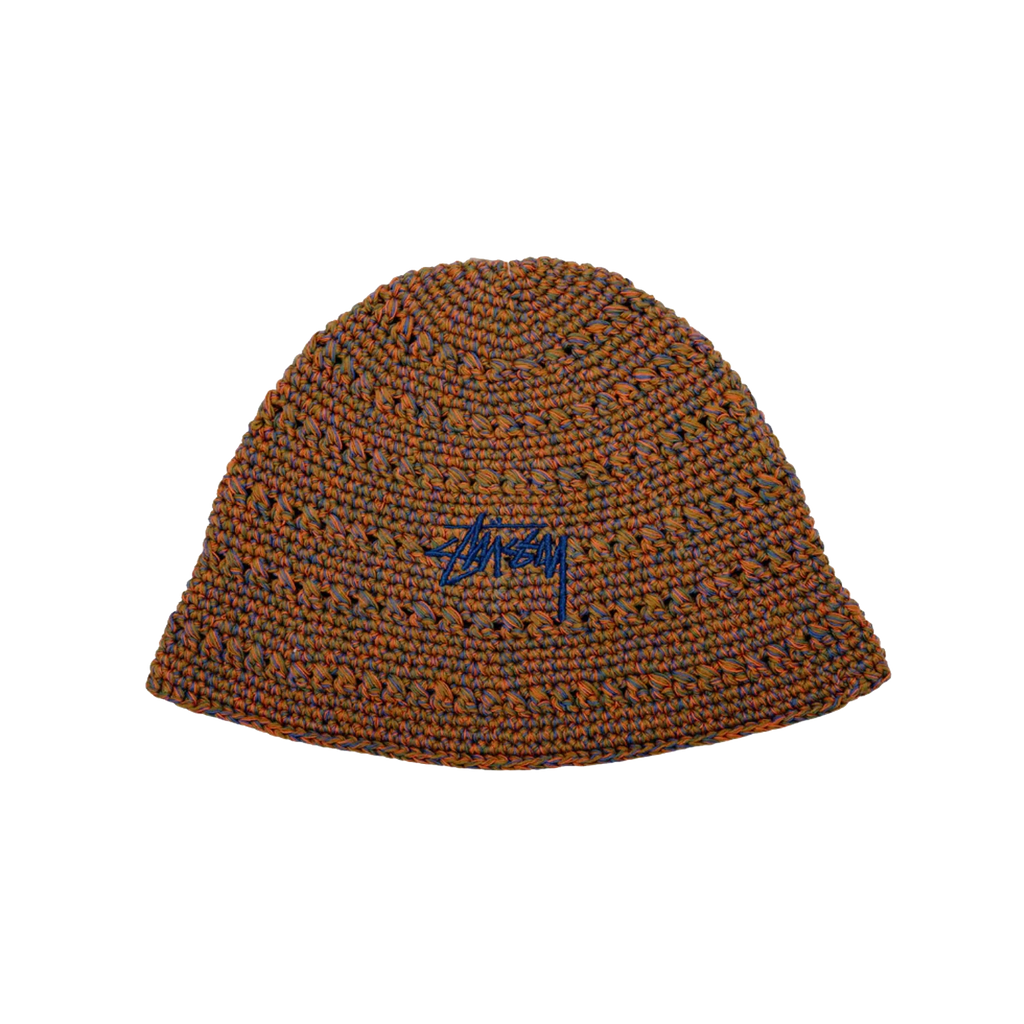 Stussy Hemp Stock Knit Bucket Hat Brown – Cotton Linen Blend