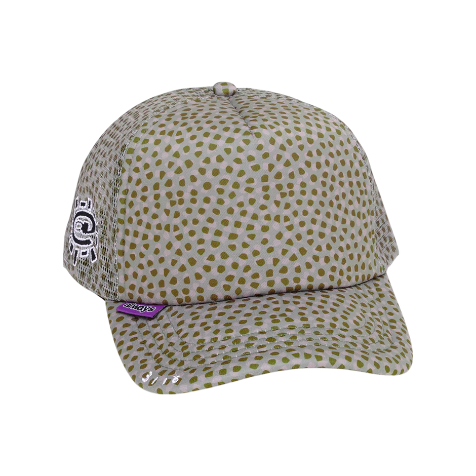 Coral Pattern Trucker Cap - Green | Loading Store