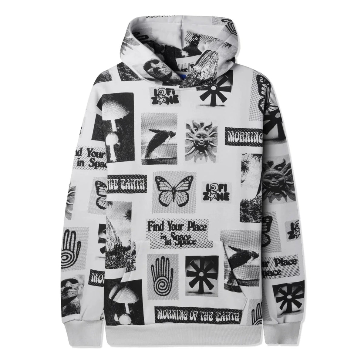 【LO-FI】EARTH ALL OVER PRINT PULLOVER [CEMENT] Earth All Over Print Pullover | Loading Store