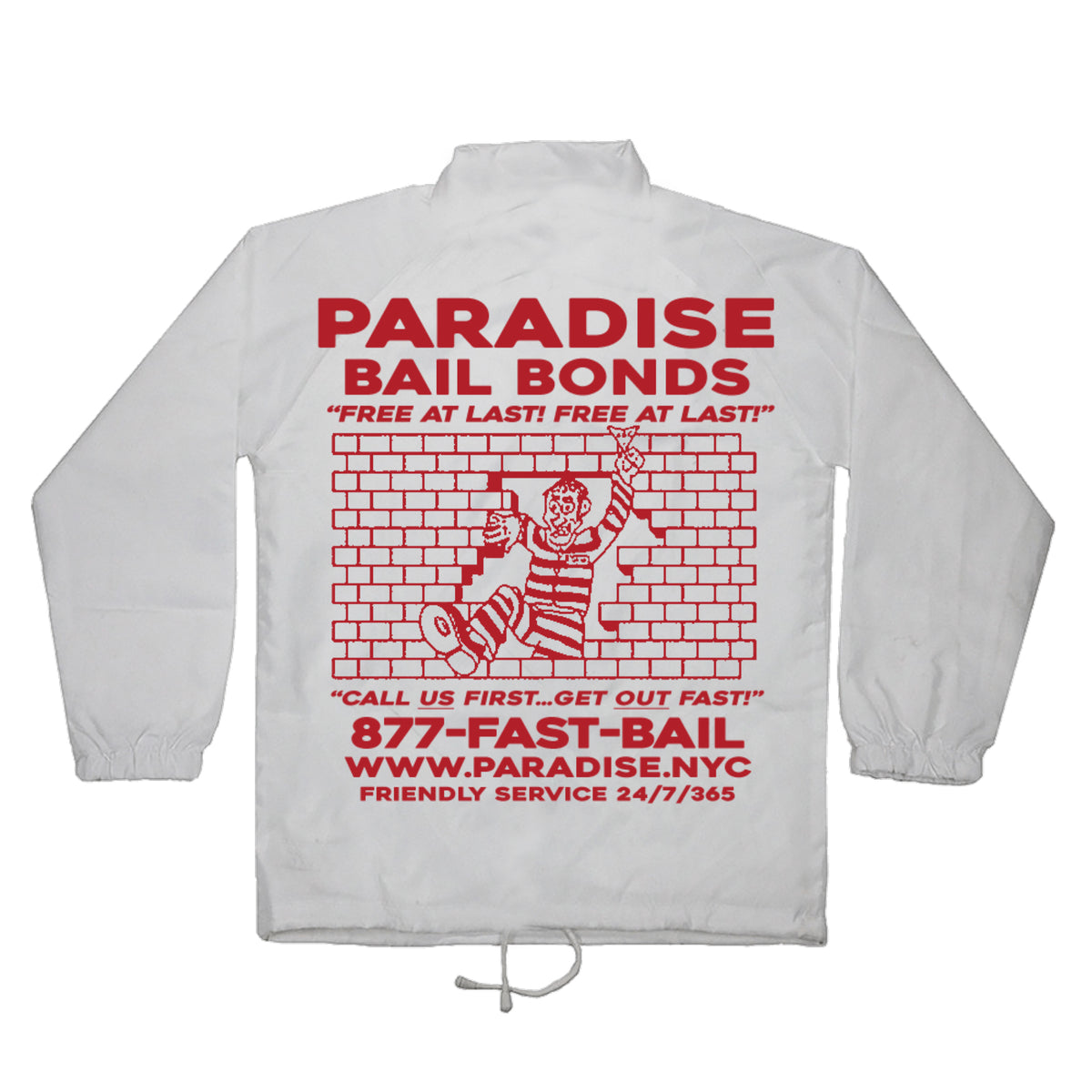 【PARADIS3】パラダイス Bail Bonds Coach Jacket PARADISE.NYC-AW-2017-D1-LINE-