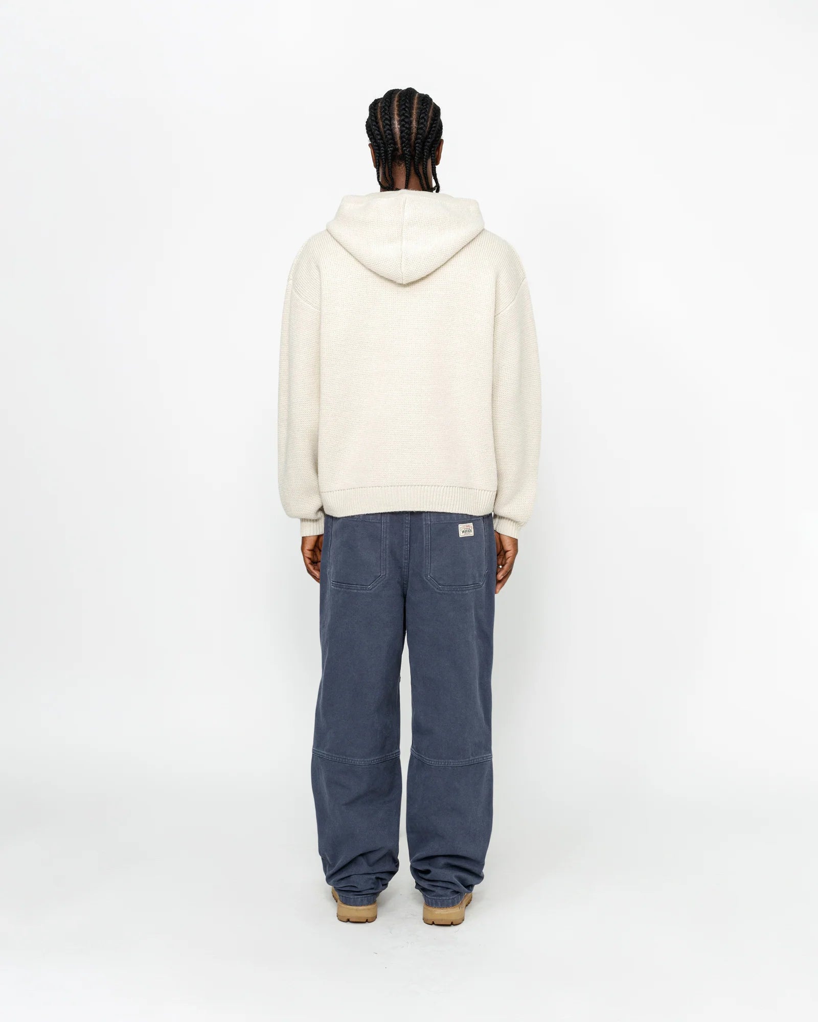 【STUSSY HO24'】Stussy Felt Patch Knit Hoodie Felt Patch Knit Hoodie – Premier
